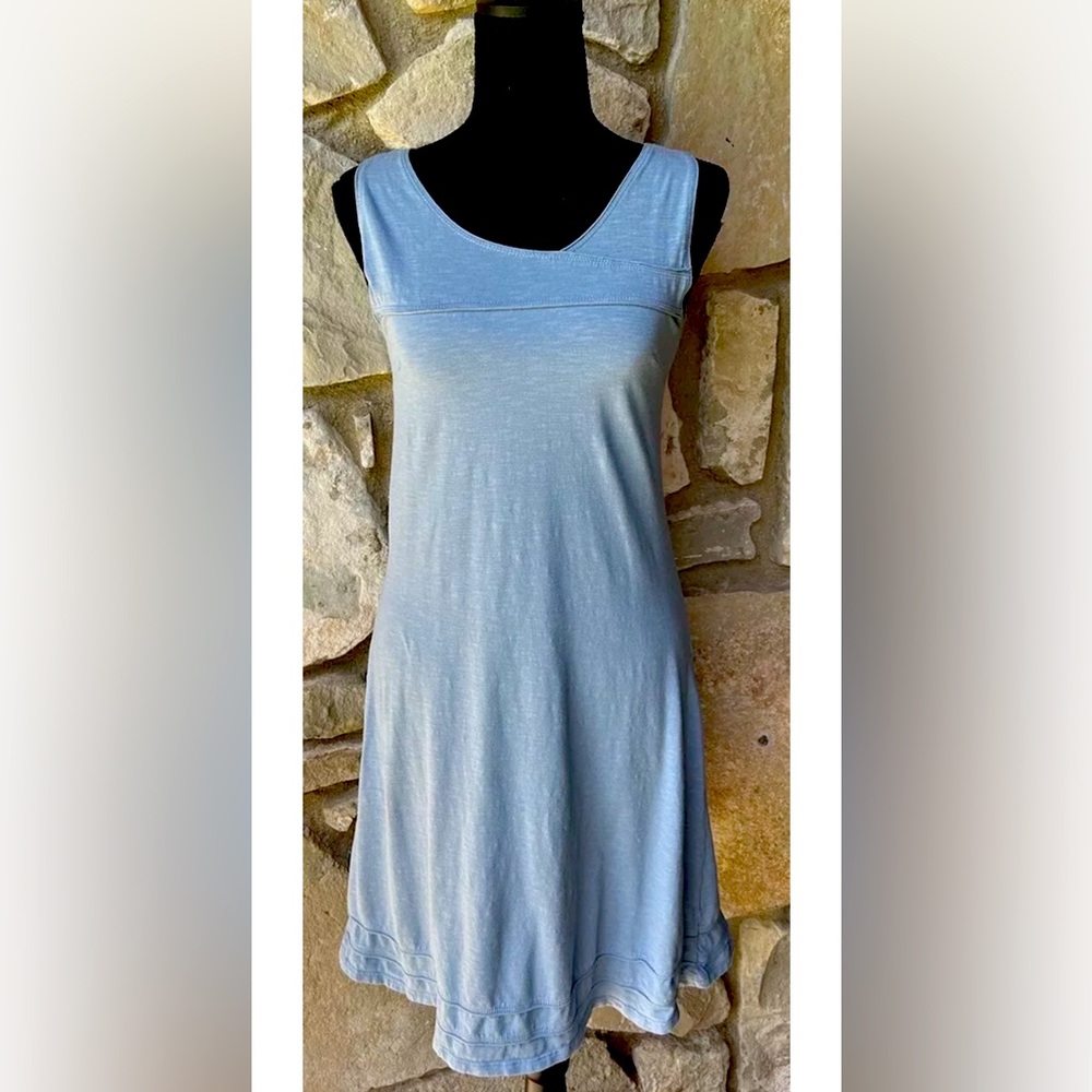 Horny Toad Dress XS S Blue Gray Sleeveless Organic Cotton‎ Blend Excellent